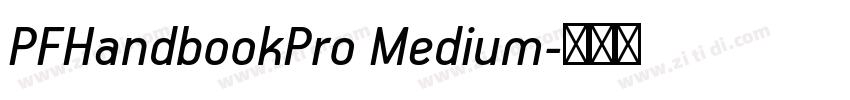 PFHandbookPro Medium字体转换